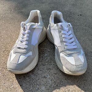 Steve Madden White and Gray Sneakers